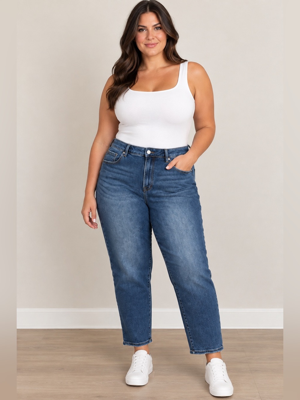 Risen High-Rise Straight Leg Women’s Jeans - Blue